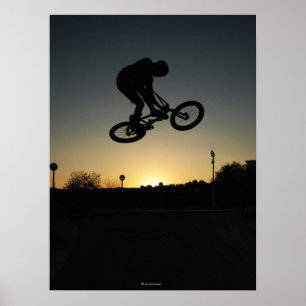 BMX freestyler Stunt springen Poster
