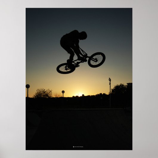 BMX freestyler Stunt springen Poster (Voorkant)