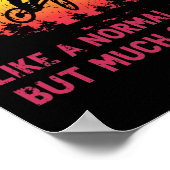 BMX Girl Sunset Bike Girl Cycling Retro Poster (Hoek)