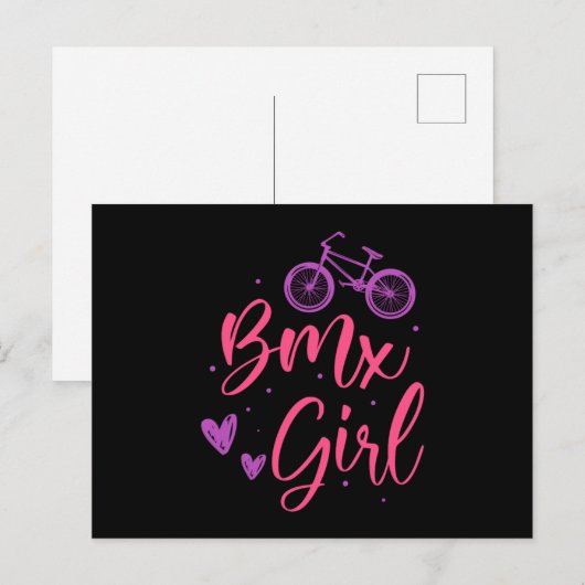 BMX Girls Extreme Sport Mountain Bike Biker Gift Briefkaart (Voorkant / Achterkant)