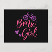 BMX Girls Extreme Sport Mountain Bike Biker Gift Briefkaart (Voorkant)