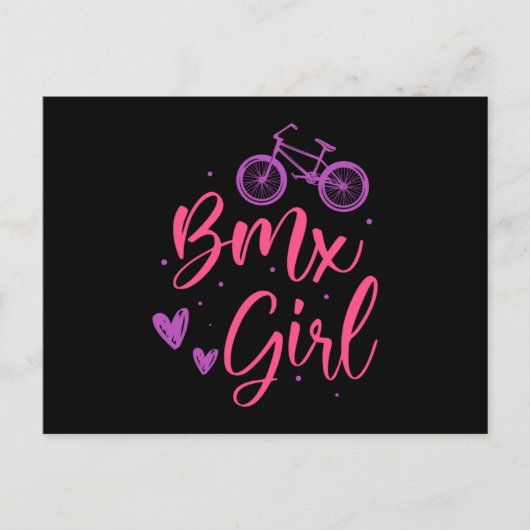 BMX Girls Extreme Sport Mountain Bike Biker Gift Briefkaart (Voorkant)