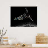 BMX Glow 2, Copyright Karen J Williams Poster (Keuken)