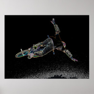BMX Glow 2, Copyright Karen J Williams Poster