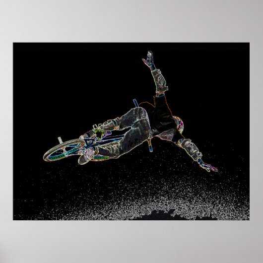 BMX Glow 2, Copyright Karen J Williams Poster (Voorkant)