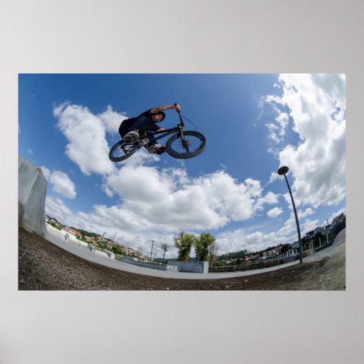 Bmx grote luchtsprong poster (Voorkant)