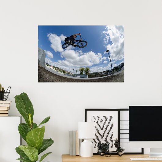 Bmx grote luchtsprong poster (Thuiskantoor)