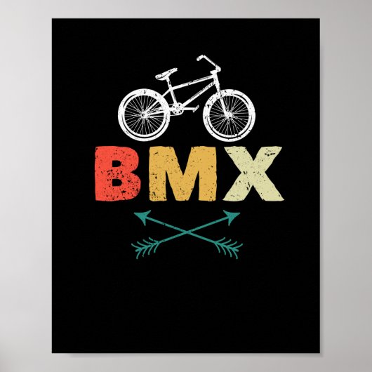 BMX Halfpipe Bicycle Motocross Biker Bike Poster (Voorkant)