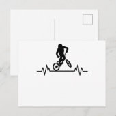 BMX Hartslag Design Funny Rijder Fiets Geschenk Briefkaart (Voorkant / Achterkant)