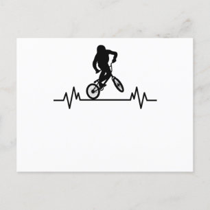BMX Hartslag Design Funny Rijder Fietsen Fietscade Briefkaart