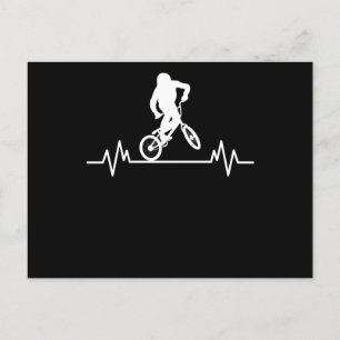 BMX Hartslag Design Funny Rijder Fietsen Fietscade Briefkaart