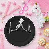 BMX hartslag Papieren Bordje (Feest)