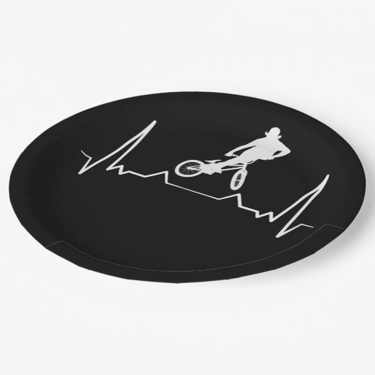 BMX hartslag Papieren Bordje (Gekanteld)