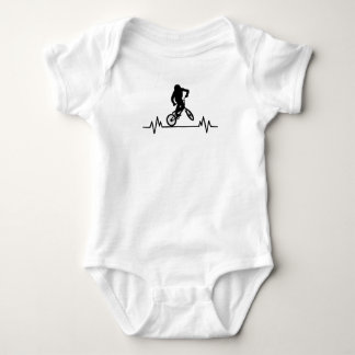 BMX Heartbeat Design Funny Rider Cycling Bike Gift Romper