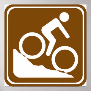 BMX Highway Sign Poster