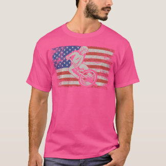 BMX houdt van BMX American Flag BMX-rijders T-shirt