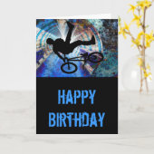 BMX in een Grunge Tunnel Kaart (Gele Bloem)