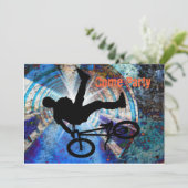 BMX in een Grunge Tunnel Kaart (Staand voorkant)