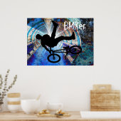 BMX in een Grunge Tunnel Poster (Keuken)