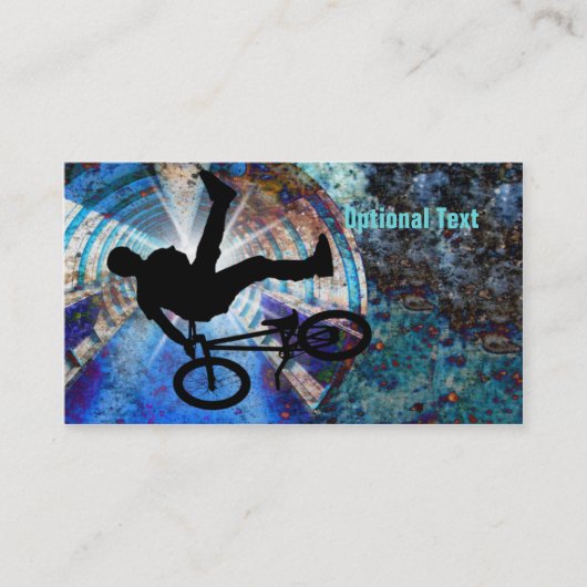 BMX in een Grunge Tunnel Visitekaartje (Voorkant)