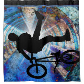 BMX in Grunge Tunnel Douchegordijn (Voorkant)