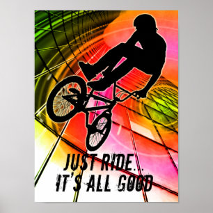 BMX in lijnen en cirkels Alles goed Poster