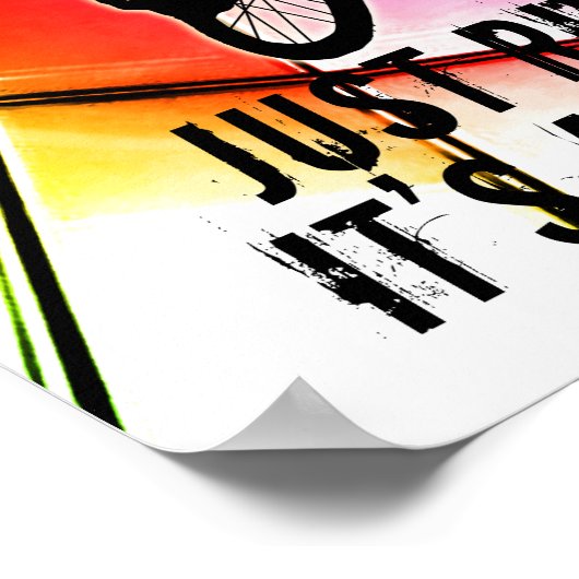 BMX in lijnen en cirkels Alles goed Poster (Hoek)