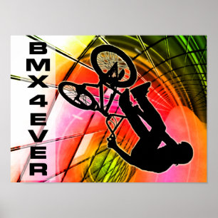 BMX in lijnen en cirkels BMX 4 ooit Poster