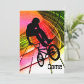 BMX in lijnen en cirkels Kaart (Staand voorkant)