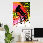 BMX in Lines & Circles Poster (Thuiskantoor)