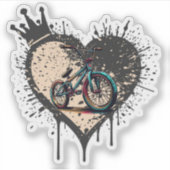 BMX is mijn liefde op maat gesneden vinyl Sticker (Voorkant)