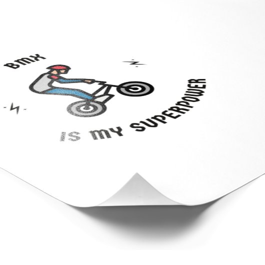 Bmx is mijn superkracht foto afdruk (Hoek)