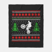 BMX Kerstmis Fleece Deken (Voorkant)