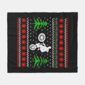 BMX Kerstmis Fleece Deken (Voorkant (Horizontaal))