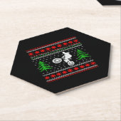 BMX Kerstmis Kartonnen Onderzetters (Schuin)
