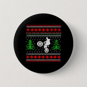 BMX Kerstmis Ronde Button 5,7 Cm
