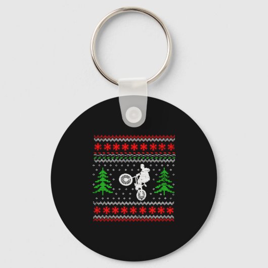 BMX Kerstmis Sleutelhanger (Voorkant)