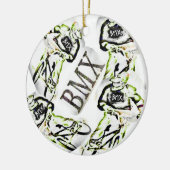 BMX kerstversiering Keramisch Ornament (Links)