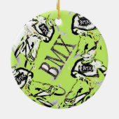 BMX kerstversiering Keramisch Ornament (Achterkant)
