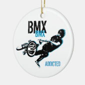 BMX kerstversiering Keramisch Ornament (Links)