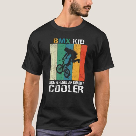 BMX-kind als een gewoon kind - fietser fiets T-shirt (Voorkant)