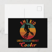 BMX-kind als een gewoon kind maar koeler fietscade Briefkaart (Voorkant / Achterkant)