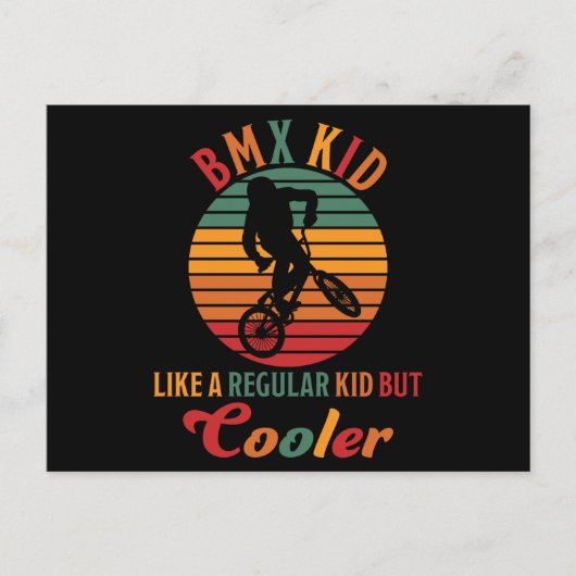 BMX-kind als een gewoon kind maar koeler fietscade Briefkaart (Voorkant)
