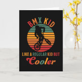 BMX-kind als een gewoon kind maar koelere fietscad Kaart (Gele Bloem)