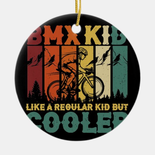 BMX-Kind als een normaal Kind, maar koelmiddel Keramisch Ornament (Voorkant)