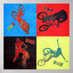 BMX-kleurexplosie, Copyright Karen J Williams Poster