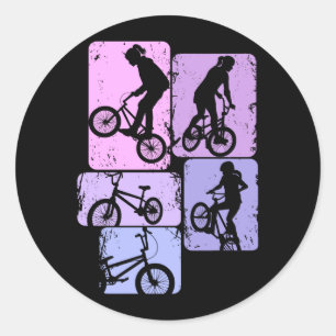 BMX Meisjes Fiets Stunt Kinderen Prestatie Ronde Sticker