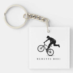 BMX Memento Mori Stoïcistische Extreme Sporten Sil Sleutelhanger