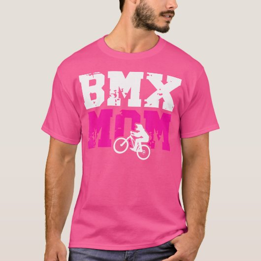 BMX moeder van een BMX rijder moeder trots BMX mam T-shirt (Voorkant)