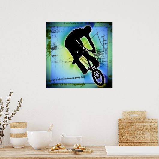 BMX Mountain Biking Poster (Keuken)